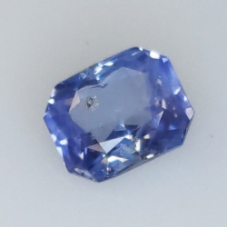 1,05 ct Saphir bleu taille émeraude 6,41 x 5,11 x 3,25 m