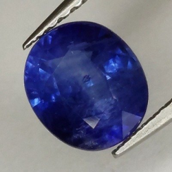 1,81 ct Blue Sapphire oval 7,06 x 6,22 x 4,50 mm