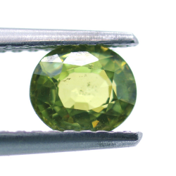 0,69ct Demantoide in Facettato Ovale