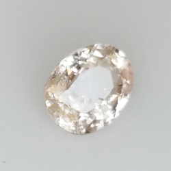 Zaffiro Padparadscha 0,97 ct taglio ovale 6,57 x 5,20 x 3,13 mm