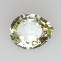 0,98 ct Zafiro amarillo talla pera 6,78 x 5,64 x 3,10 mm