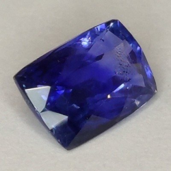 1,22 ct Zafiro cojín azul 7,10 x 4,93 x 3,59 mm