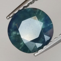 0,97 ct round-cut mermaid sapphire 6,14 x 6,05 x 3,39 mm