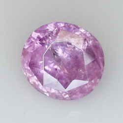 2,96 ct rosafarbener Saphir im Ovalschliff 8,49 x 7,74 x 5,14 mm