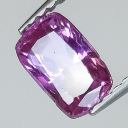 1,09 ct Saphir rose taille coussin 6,81 x 4,37 x 3,38 mm