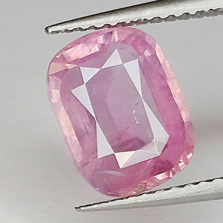 Zaffiro rosa taglio cuscino da 3,15 carati  9,97 x 7,59 x 4,00 mm
