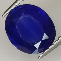 0,93 ct Zaffiro blu ovale 7,15 x 6,25 x 2,50 mm