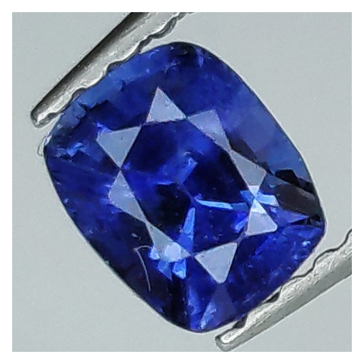 0,80 ct Zafiro cojín azul 5,68 x 4,50 x 3,61 mm