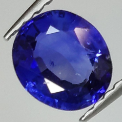 0,83 ct Zaffiro blu ovale 6,39 x 5,70 x 2,54 mm