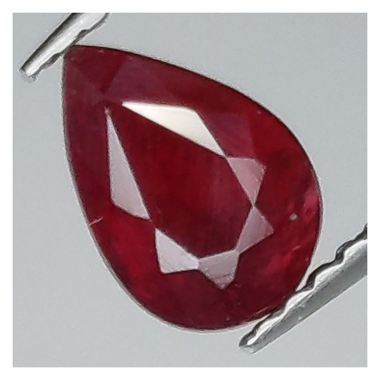 1,07 ct Rubin Birnenschliff 7,22 x 5,01 x 3,80 mm