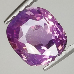 0,97 ct Zafiro Padparadscha cojín 6,00 x 5,43 x 3,38 mm