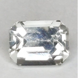 1,04 ct Zafiro Incoloro Talla Esmeralda 6,16 x 4,49 x 3,69 mm