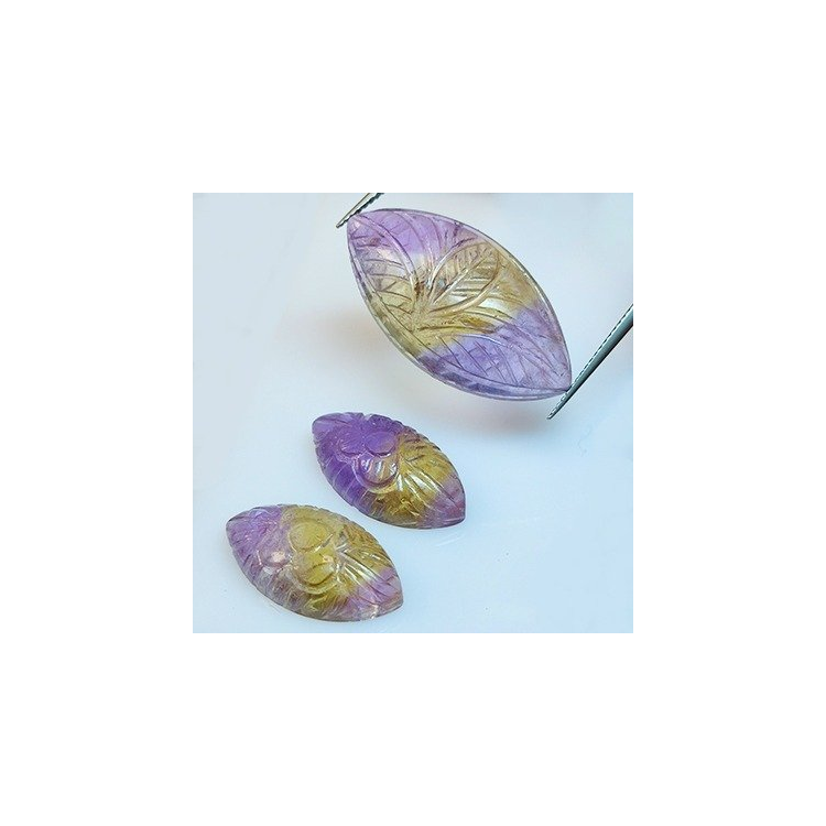 52,30 ct Marquise Ametrin ca.: 22x12x6, 31x16x9 mm