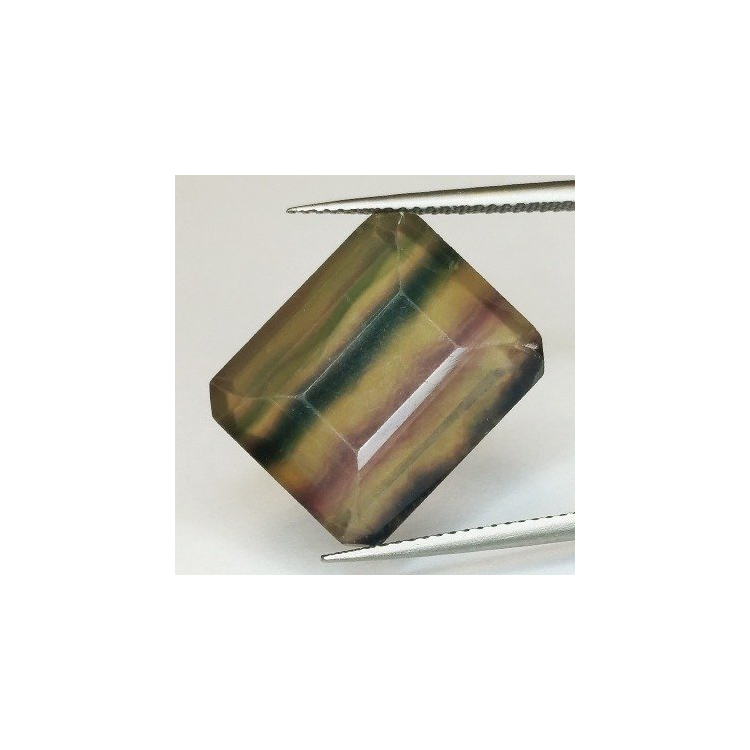 26,25 ct Fluorite Blue John Emerald Cut 18,14 x 14,63 x 9,83 mm