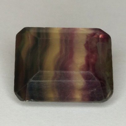 16,44 ct Fluorita Blue John Talla Esmeralda 15,30 x 12,96 x 8,33 mm