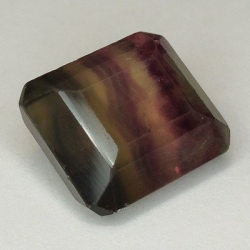 16,44 ct Fluorite Blue John Emerald Cut 15,30 x 12,96 x 8,33 mm