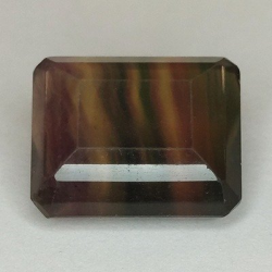 27,88 ct Fluorita Blue John Talla Esmeralda 17,44 x 14,73 x 10,70 mm