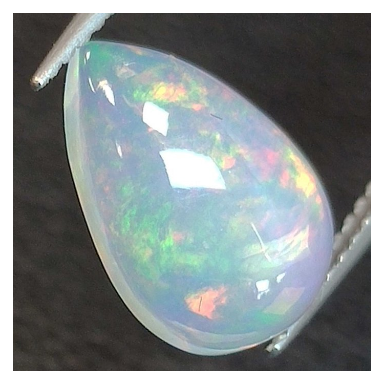 1,50 ct Opale wello taille poire colorée 10,85 x 7,76 x 3,80 mm
