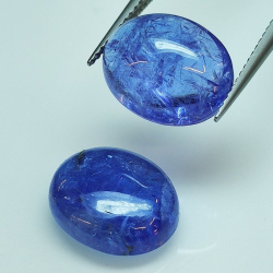 11,23 ct Tanzanite Blue Oval Size approx: 12 x 10 x 5 mm