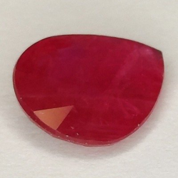 1,28 ct Ruby pear cut 8,45 x 6,64 x 2,80 mm