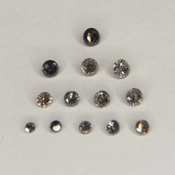 Diamant mit Salz- und Pfeffer-Rundschliff 1,40-2,75 mm