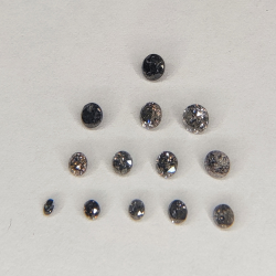 Round cut salt and pepper diamond 1.40-2.75 mm