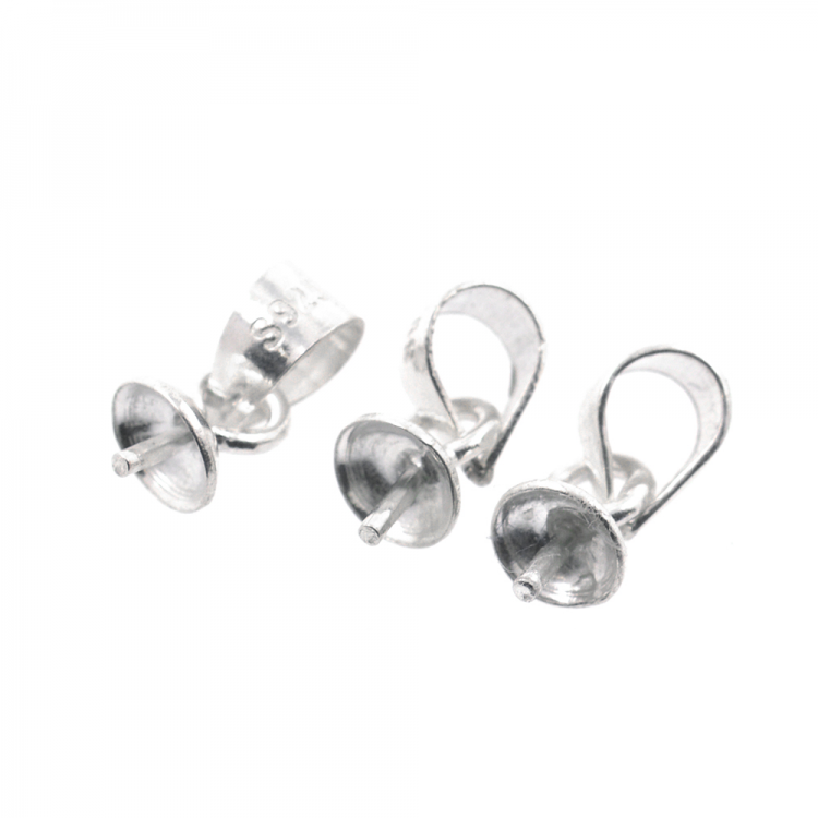 DIY Enganche  de plata 925 bañada en rodio 10 x 2 mm