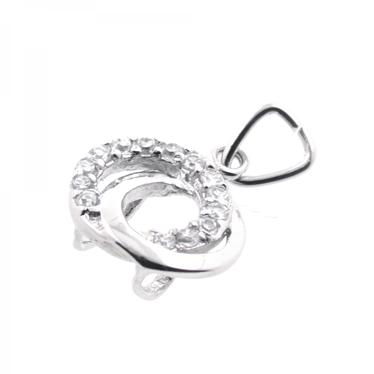 DIY Enganche  de plata 925 bañada en rodio 18 x 13 mm