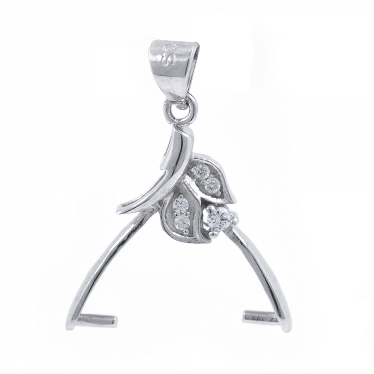 DIY Enganche  de plata 925 bañada en rodio 24 x 16 mm