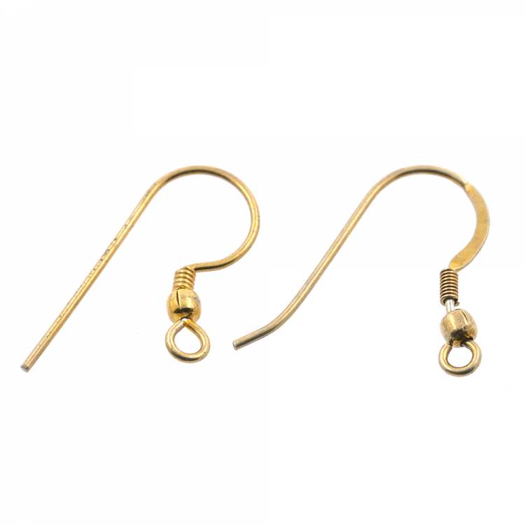 DIY Gancio per orecchini in argento 925 placcato oro 17 X 0,77 mm