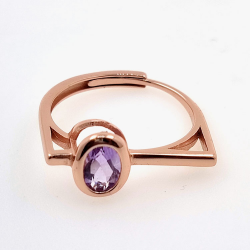 Anillo de Multigemas ovalada 6 x 4 mm en diversos acabados