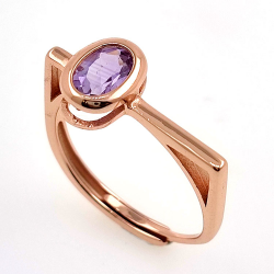 Anello ovale Multigem 6 x 4 mm in varie finiture