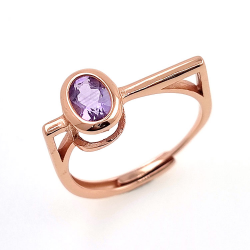 Anillo de Multigemas ovalada 6 x 4 mm en diversos acabados