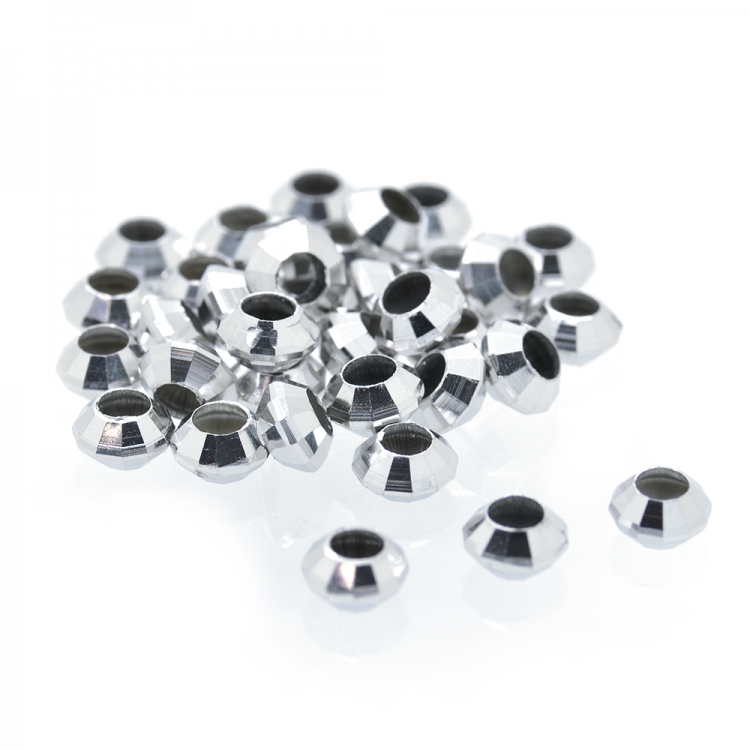 DIY Abalorio de plata 925 bañada en rodio 6 o 3 mm