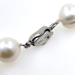 Collar de  perlas  de rio 13 mm en plata con 40 cm de largo