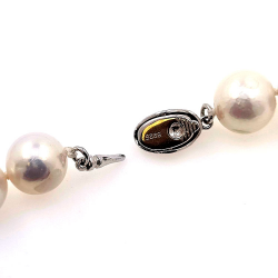 Collar de  perlas  de rio 12 mm en plata con 40 cm de largo