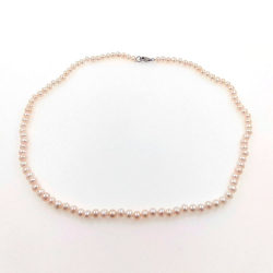Flussperlenkette 5 mm in Silber mit 40 cm Länge