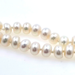 Collier de perles de rivière 6,3 mm en argent d'une longueur de 40 cm