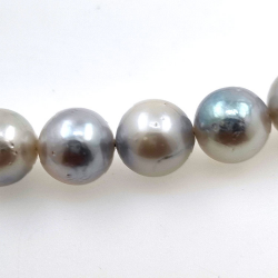 River pearl necklace 12 mm in silver with 40 cm length