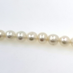Perles de rivière de 7 mm d'une longueur de 40 cm