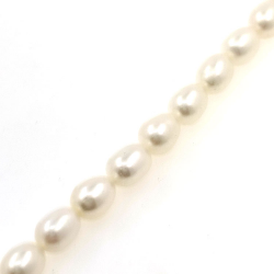 Perles de rivière de 6 x 5 mm d'une longueur de 40 cm
