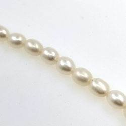Filo di perle di fiume da 7 mm con una lunghezza di 40 cm