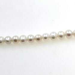 Hilo de perlas de rio de 4 mm con 40 cm de largo