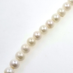 Fil de perles d'Akoya de 6,5 mm d'une longueur de 40 cm