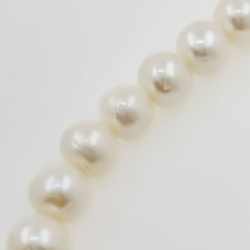 Filo di perle di fiume da  10 mm con lunghezza di 40 cm