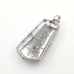 Fei Cui Anhänger aus natürlichem Jadeit mit natürlichem Diamant in 18kt Weißgold