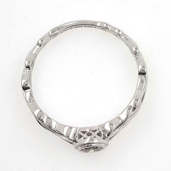 Anello con diamante in oro bianco 14kt Nodo celtico