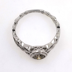 Anillo de Diamante en oro blanco de 18kt nudo celta