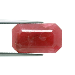 12,58 ct Rhodonite Taille Émeraude