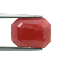 6,03 ct Rhodonite Taille Émeraude